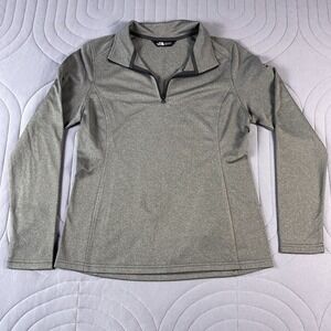 The North Face Women's Medium Tech Fleece Performance Pullover 1/4 Zip - Asphalt